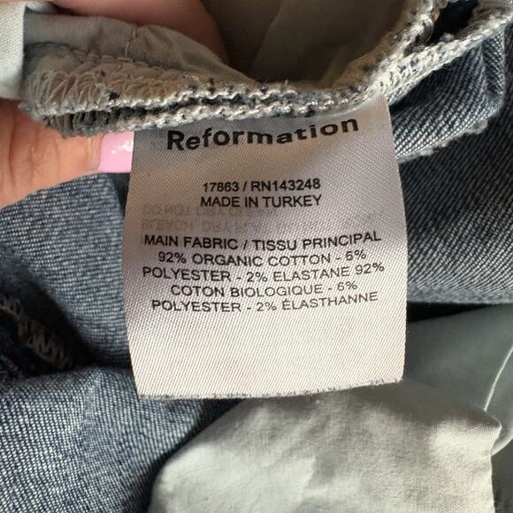 Reformation Destin High Rise Skinny Jeans 30 (29.5" Inseam) Stretch Blue Denim - Picture 5 of 10